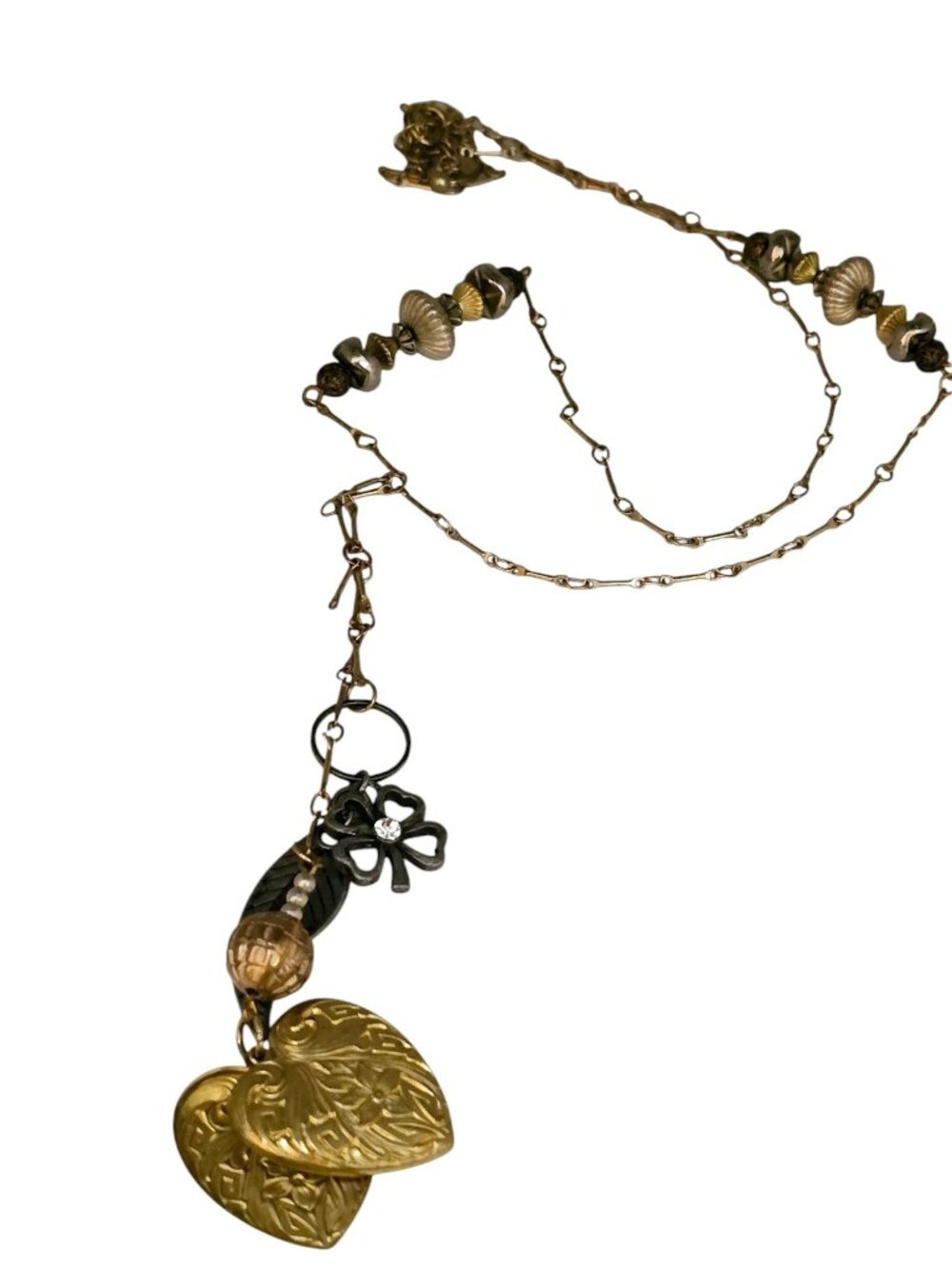 Vintage Asymmetrical Heart Necklace (A7151)